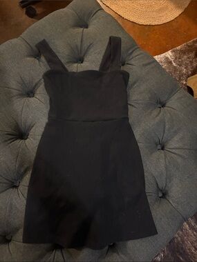 PINK Victoria's Secret Black Square-Neck Mini Dress with built in shorts